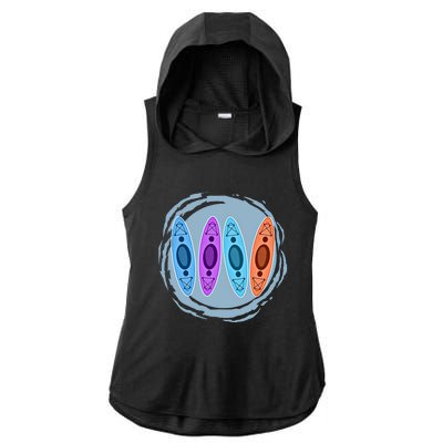 Creative Kayaking Gift Product Outdoors Kayak Gift Ladies PosiCharge Tri-Blend Wicking Draft Hoodie Tank