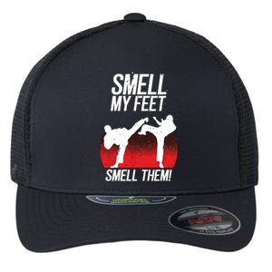 Cool Karate Gift For Boy Girl Funny Smell My Feet Karate Flexfit Unipanel Trucker Cap