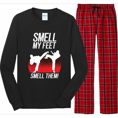 Cool Karate Gift For Boy Girl Funny Smell My Feet Karate Long Sleeve Pajama Set