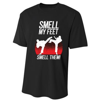 Cool Karate Gift For Boy Girl Funny Smell My Feet Karate Performance Sprint T-Shirt