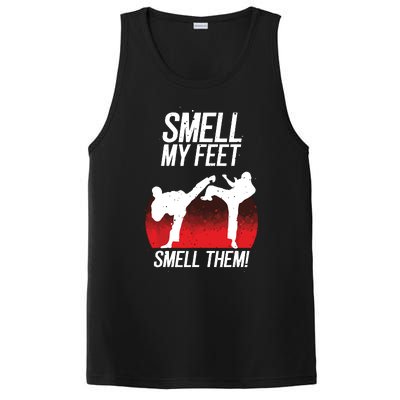 Cool Karate Gift For Boy Girl Funny Smell My Feet Karate PosiCharge Competitor Tank