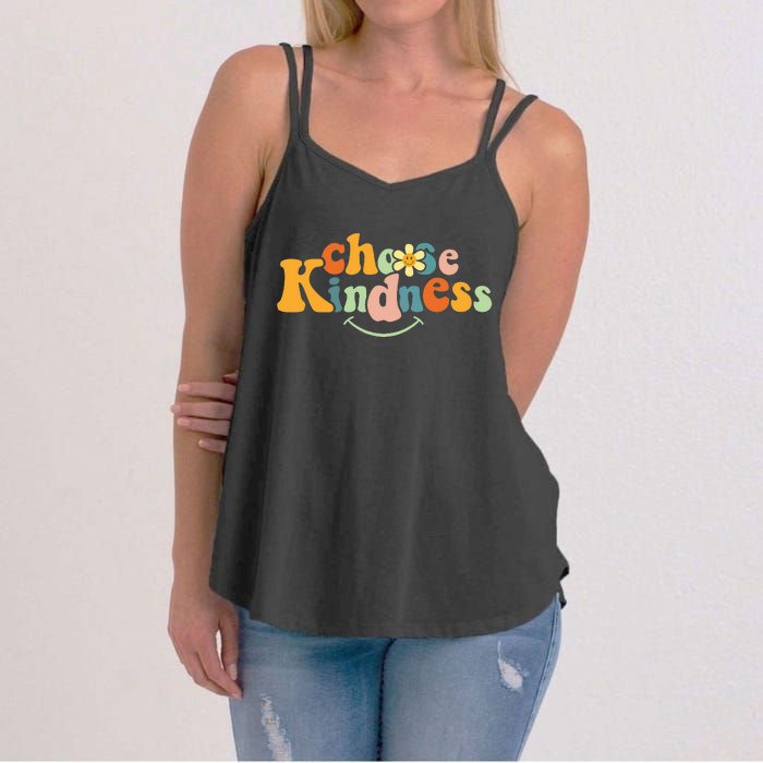 Choose Kindness Groovy Be Kind  Inspirational Women's Strappy Tank