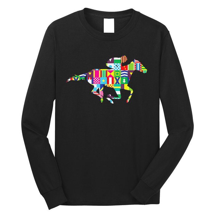 Cute Kentucky Horse Racing Silks Long Sleeve Shirt