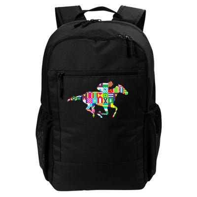 Cute Kentucky Horse Racing Silks Daily Commute Backpack