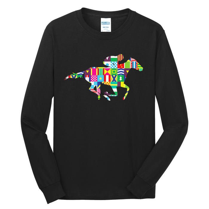 Cute Kentucky Horse Racing Silks Tall Long Sleeve T-Shirt