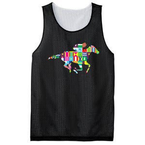 Cute Kentucky Horse Racing Silks Mesh Reversible Basketball Jersey Tank