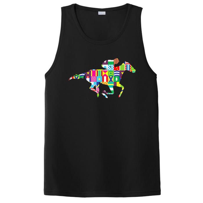 Cute Kentucky Horse Racing Silks PosiCharge Competitor Tank