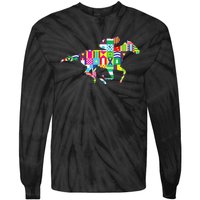 Cute Kentucky Horse Racing Silks Tie-Dye Long Sleeve Shirt