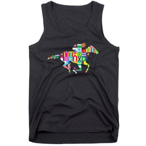 Cute Kentucky Horse Racing Silks Tank Top