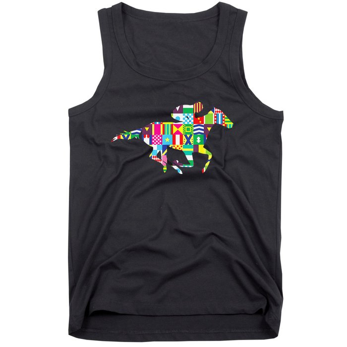 Cute Kentucky Horse Racing Silks Tank Top