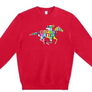 Cute Kentucky Horse Racing Silks Premium Crewneck Sweatshirt