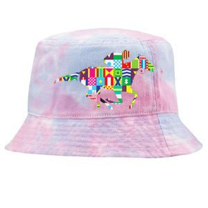 Cute Kentucky Horse Racing Silks Tie-Dyed Bucket Hat