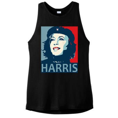 Che Kamala Harris Stop Commie La Harris Ladies PosiCharge Tri-Blend Wicking Tank