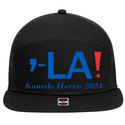 Commala Kamala Harris 2024 7 Panel Mesh Trucker Snapback Hat