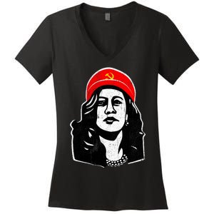 Communism Kamala Harris Sarcastic Kamunism Humor Women's V-Neck T-Shirt