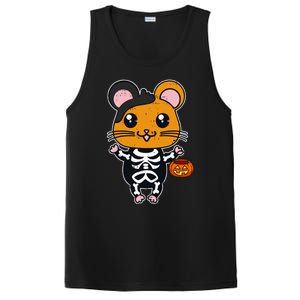 Cute Kawaii Hamster Halloween Hamster Skeleton Pumpkin PosiCharge Competitor Tank