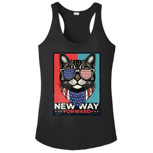 Cat Kamala Harris New Way Forward American Election 2024 Ladies PosiCharge Competitor Racerback Tank