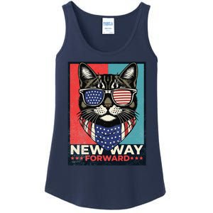 Cat Kamala Harris New Way Forward American Election 2024 Ladies Essential Tank