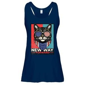 Cat Kamala Harris New Way Forward American Election 2024 Ladies Essential Flowy Tank