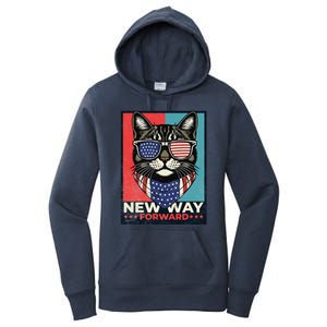 Cat Kamala Harris New Way Forward American Election 2024 Women's Pullover Hoodie