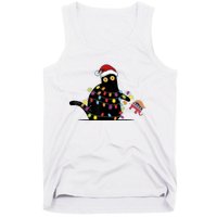 Cat Kamala Harris Black Cat Pushing Trump Elephant Christmas Tank Top