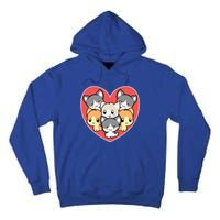 Cute Kitten Heart Shaped Design For Cat Lovers Meaningful Gift Tall Hoodie