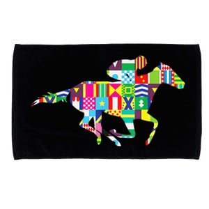 Cute Kentucky Horse Racing Silks Microfiber Hand Towel