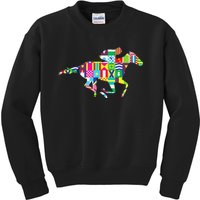 Cute Kentucky Horse Racing Silks Kids Sweatshirt