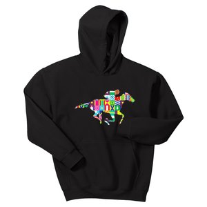 Cute Kentucky Horse Racing Silks Kids Hoodie