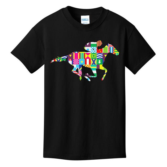 Cute Kentucky Horse Racing Silks Kids T-Shirt