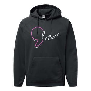 Cute Kamala Harris Comma La Performance Fleece Hoodie