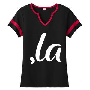 Cute Kamala Harris Comma La Ladies Halftime Notch Neck Tee