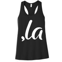 Cute Kamala Harris Comma La Women's Racerback Tank