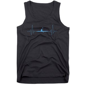 Cool Kayaking Heartbeat Canoe Boating Kayaks Outdoor Sport Tank Top