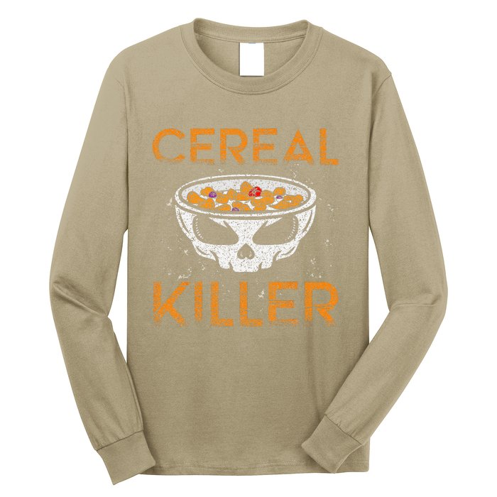 Cereal Killer Halloween Night Spooky Breakfast Milk Cereals Gift Long Sleeve Shirt