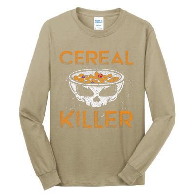 Cereal Killer Halloween Night Spooky Breakfast Milk Cereals Gift Tall Long Sleeve T-Shirt