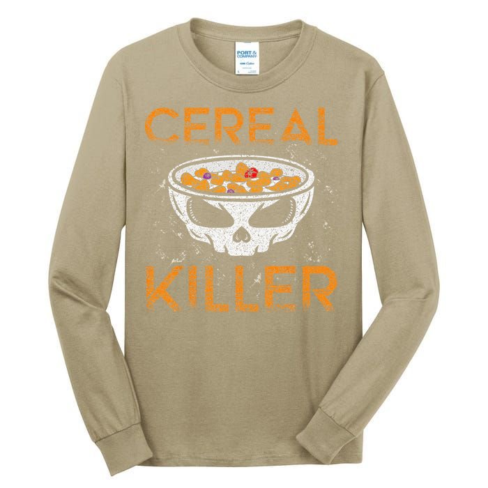 Cereal Killer Halloween Night Spooky Breakfast Milk Cereals Gift Tall Long Sleeve T-Shirt