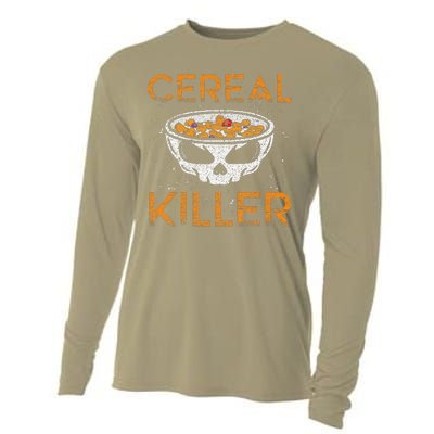 Cereal Killer Halloween Night Spooky Breakfast Milk Cereals Gift Cooling Performance Long Sleeve Crew