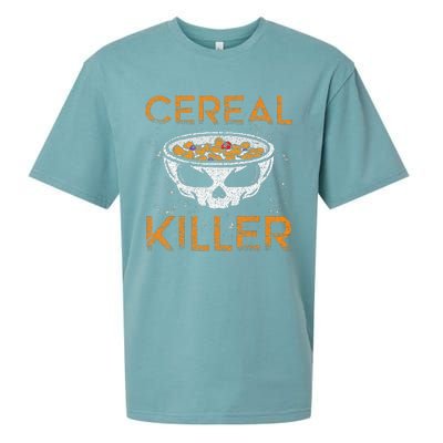 Cereal Killer Halloween Night Spooky Breakfast Milk Cereals Gift Sueded Cloud Jersey T-Shirt