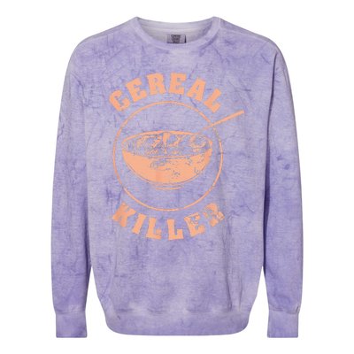 Cereal Killer Halloween Night Spooky Breakfast Milk Cereals Colorblast Crewneck Sweatshirt