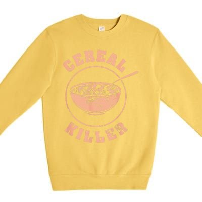 Cereal Killer Halloween Night Spooky Breakfast Milk Cereals Premium Crewneck Sweatshirt