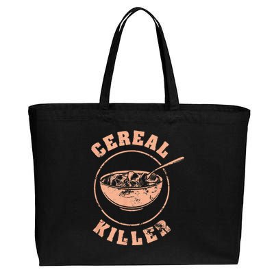 Cereal Killer Halloween Night Spooky Breakfast Milk Cereals Cotton Canvas Jumbo Tote