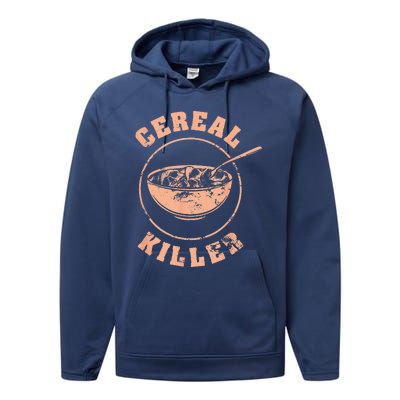 Cereal Killer Halloween Night Spooky Breakfast Milk Cereals Performance Fleece Hoodie