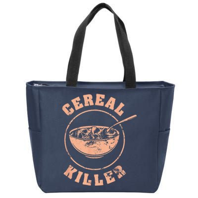 Cereal Killer Halloween Night Spooky Breakfast Milk Cereals Zip Tote Bag