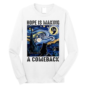 Cat Kamala Harris Hope Is Making A Comeback Starry Night Long Sleeve Shirt