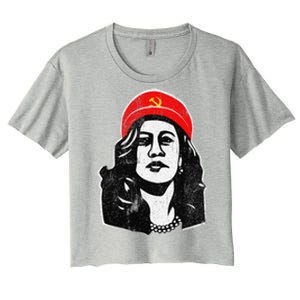 Communism Kamala Harris Sarcastic Kamunism Humor Women's Crop Top Tee