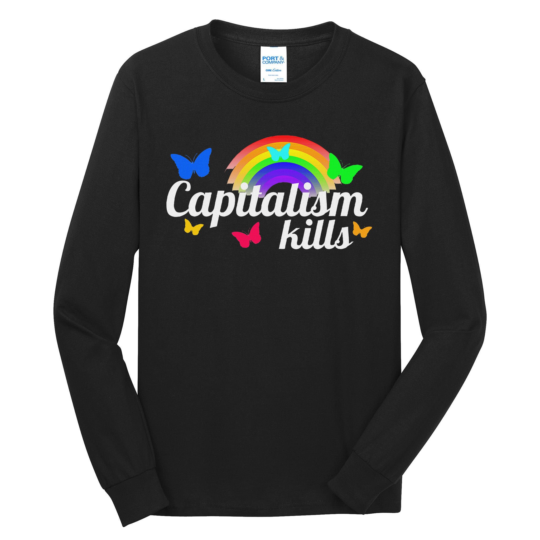 Capitalism Kills Ironic Anti Capitalist Tall Long Sleeve T-Shirt