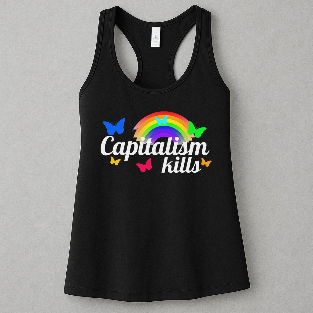 Capitalism Kills Ironic Anti Capitalist Womens Tank Top