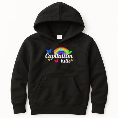 Capitalism Kills Ironic Anti Capitalist Kids Hoodie