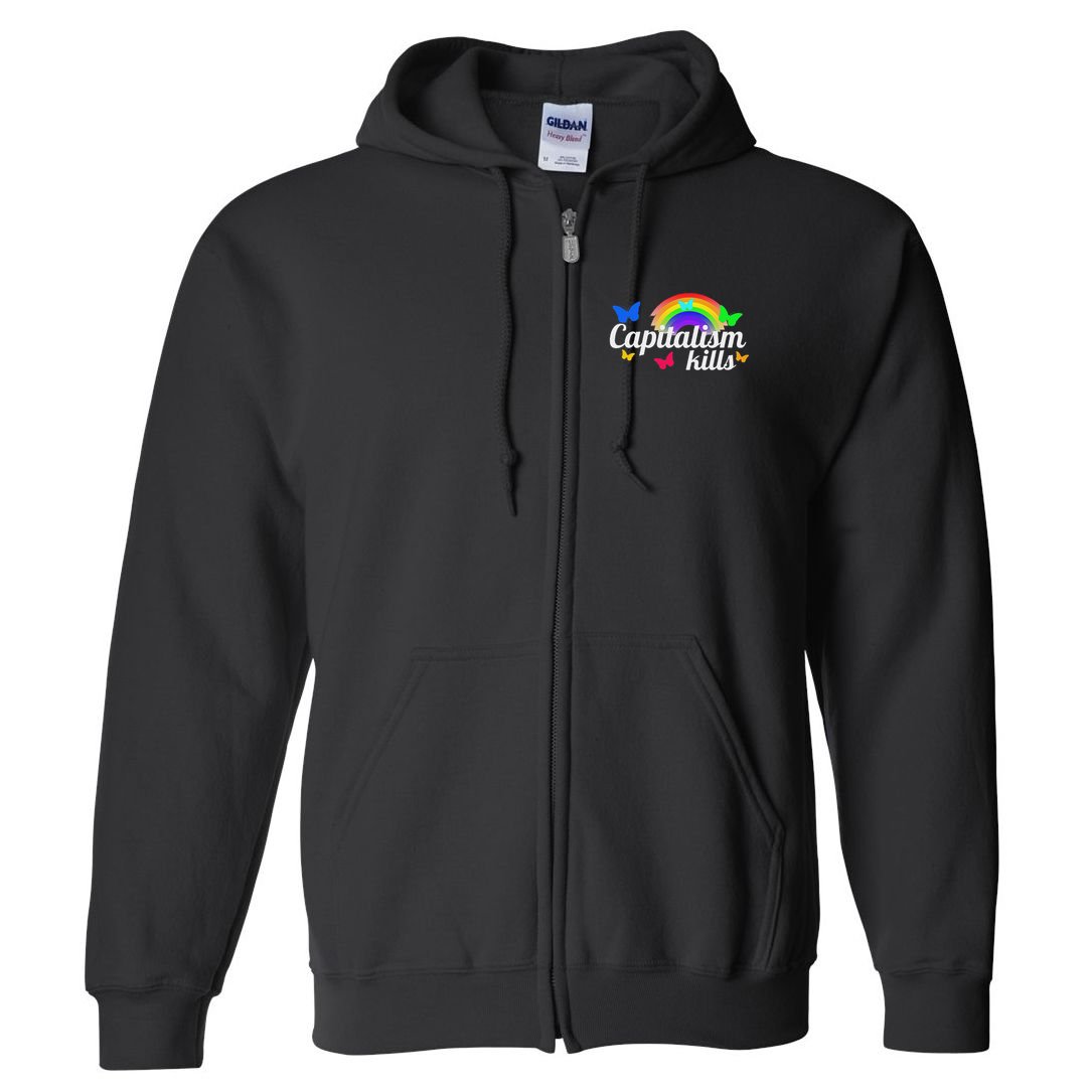 Capitalism Kills Ironic Anti Capitalist Full Zip Hoodie
